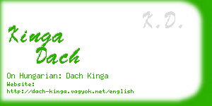 kinga dach business card